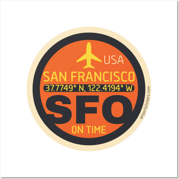 San Francisco mode X airport badge Wall Art by Woohoo